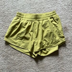 Lululemon Antique Gold Hotty Hot shorts